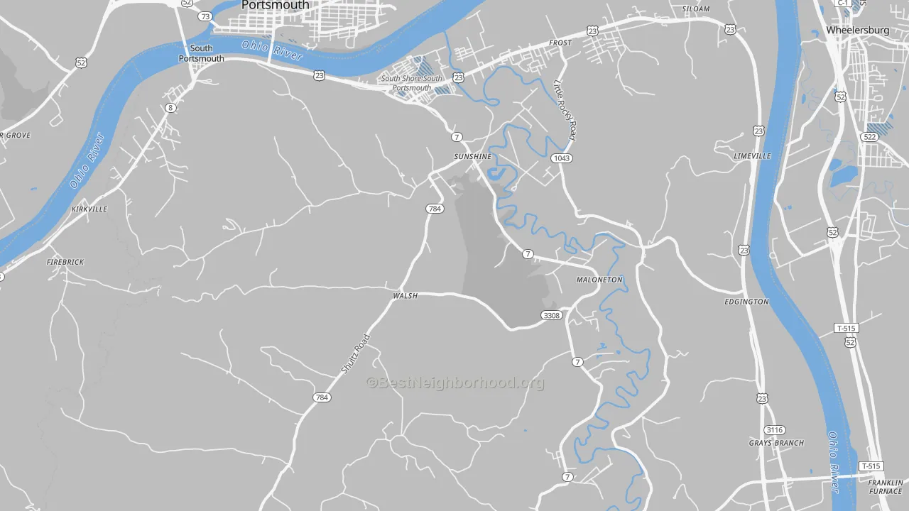 Transit Grade map of 41175, KY