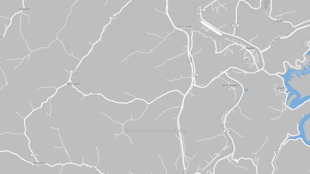 Transit Grade map of 41216, KY