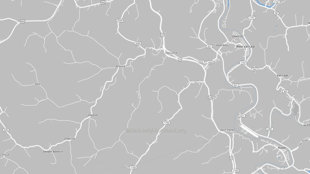 Transit Grade map of 41222, KY