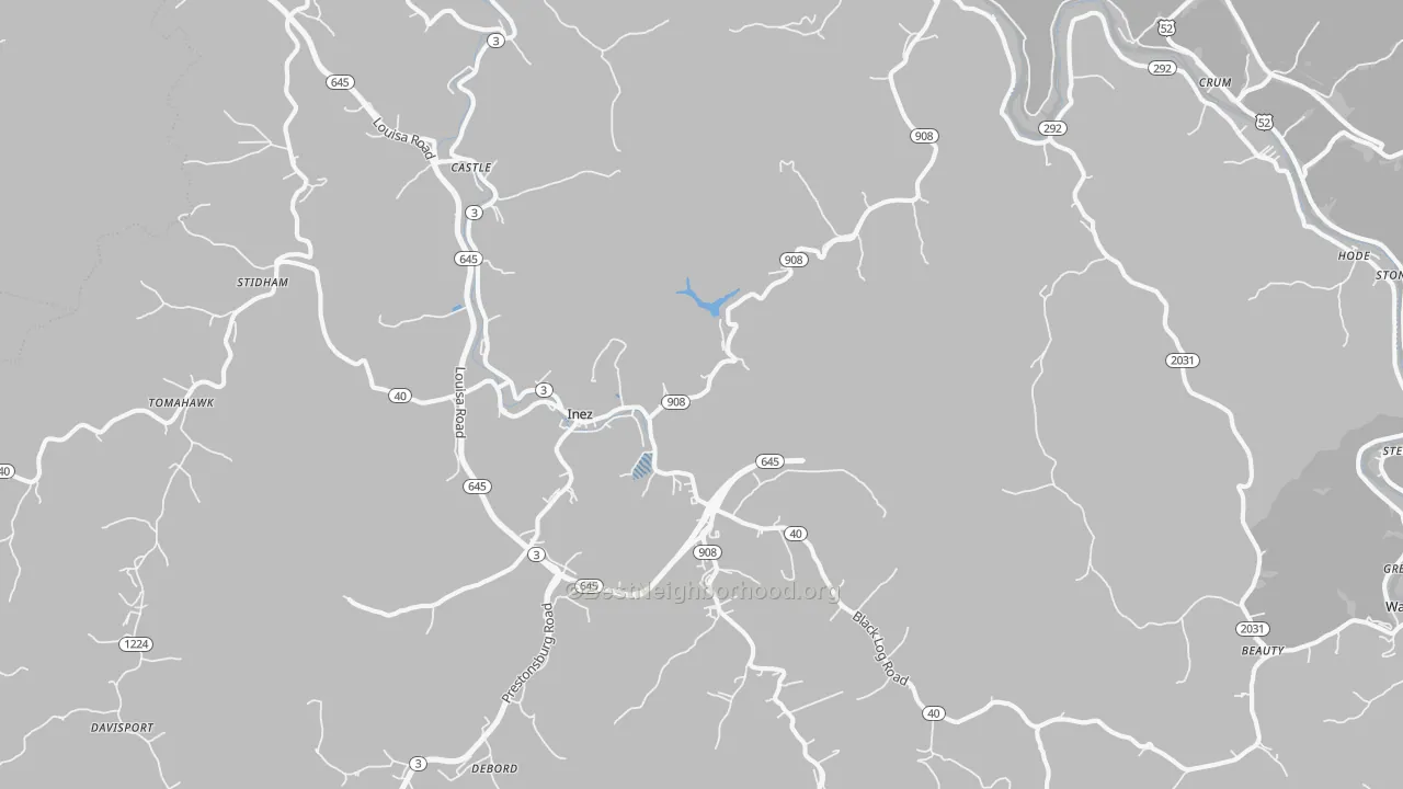 Transit Grade map of 41224, KY