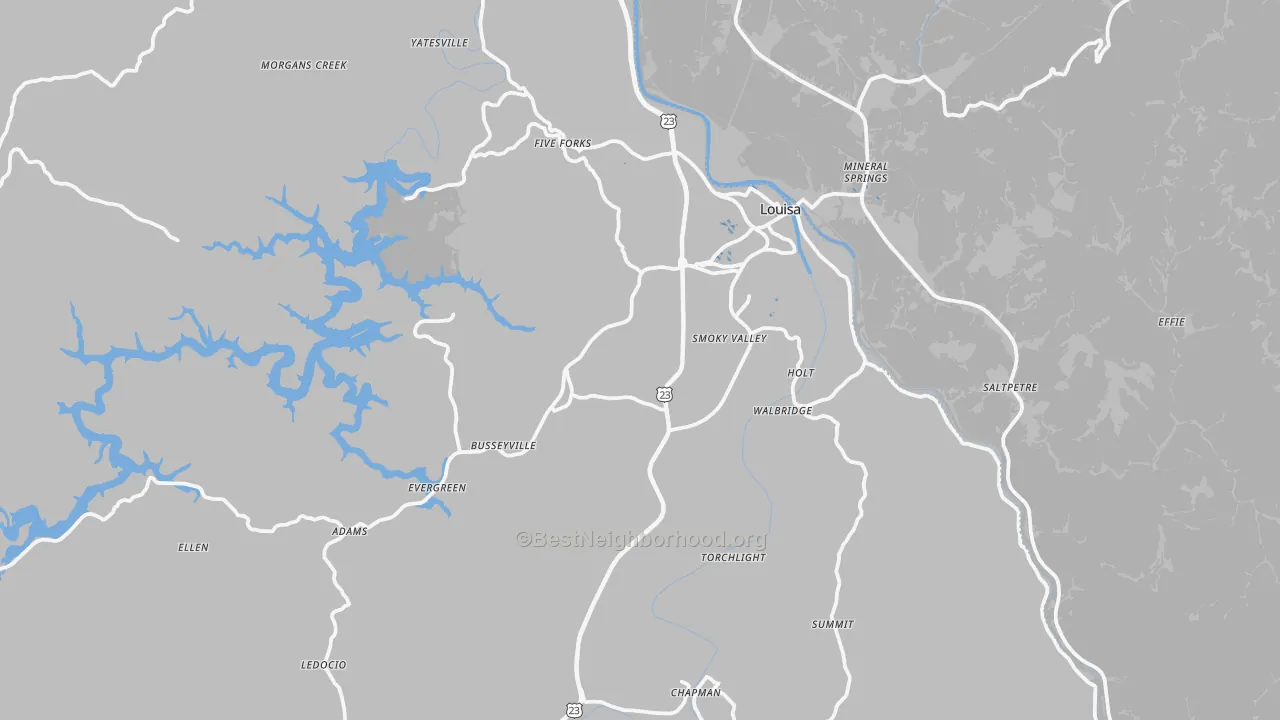 Transit Grade map of 41230, KY