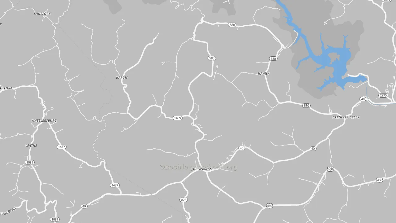 Transit Grade map of 41238, KY
