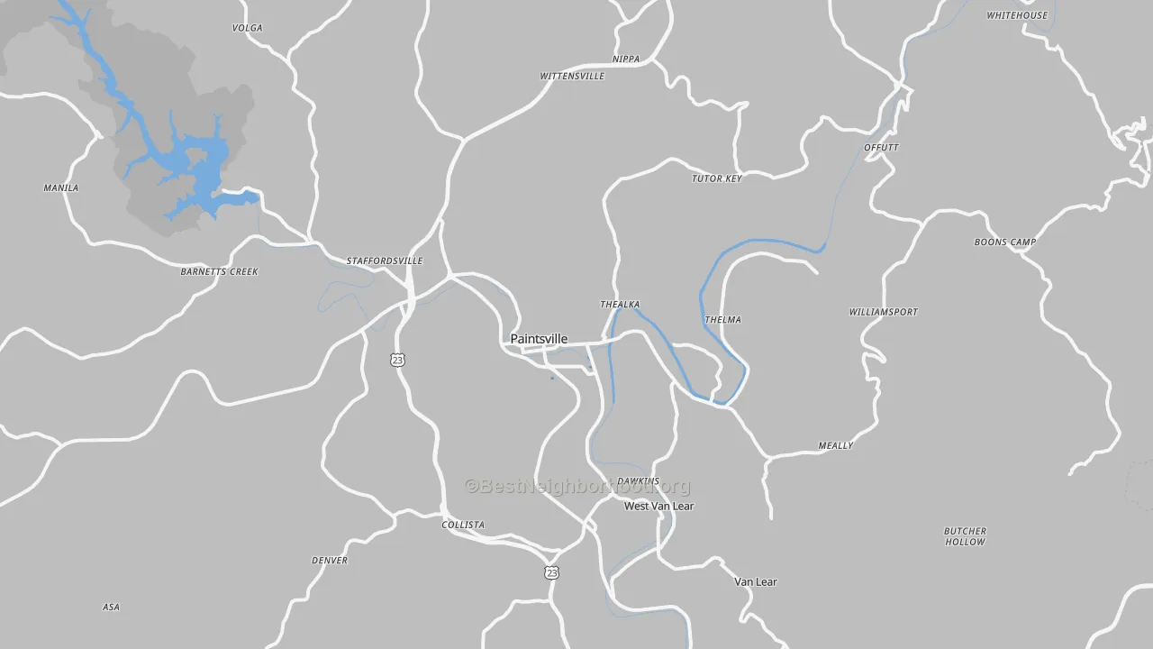 Transit Grade map of 41240, KY