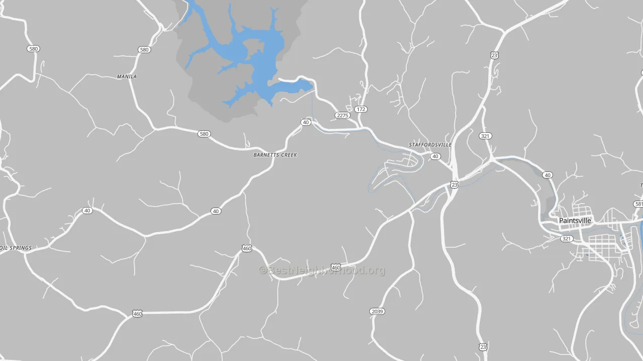 Transit Grade map of 41256, KY