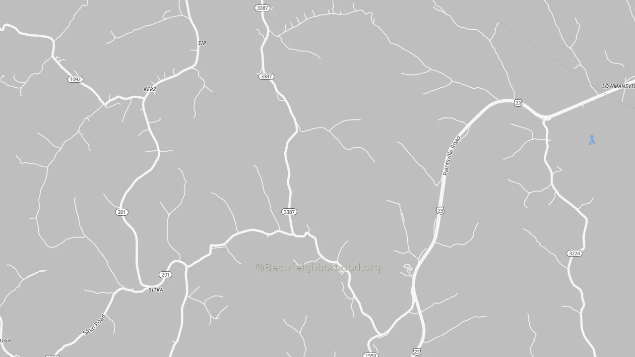 Transit Grade map of 41257, KY