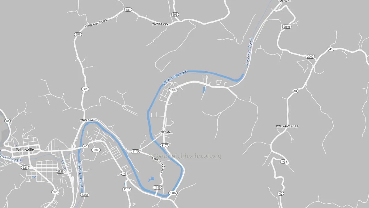 Transit Grade map of 41260, KY
