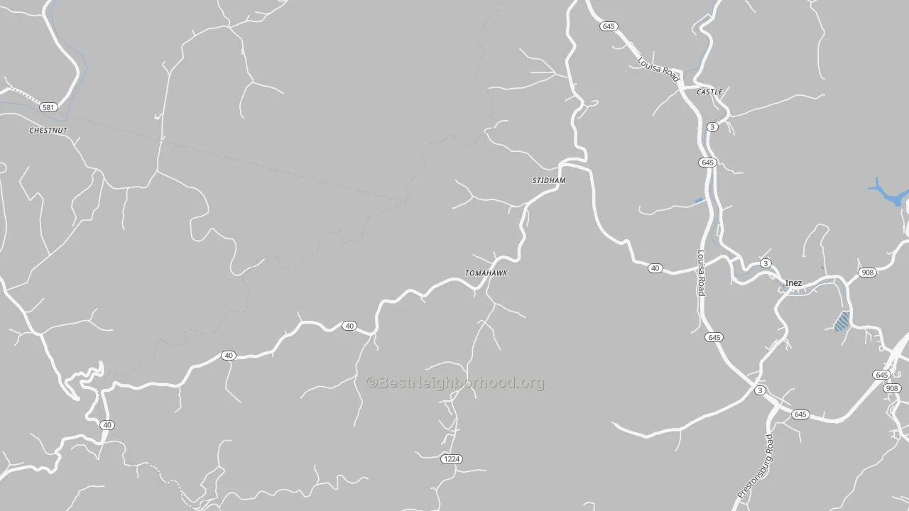 Transit Grade map of 41262, KY