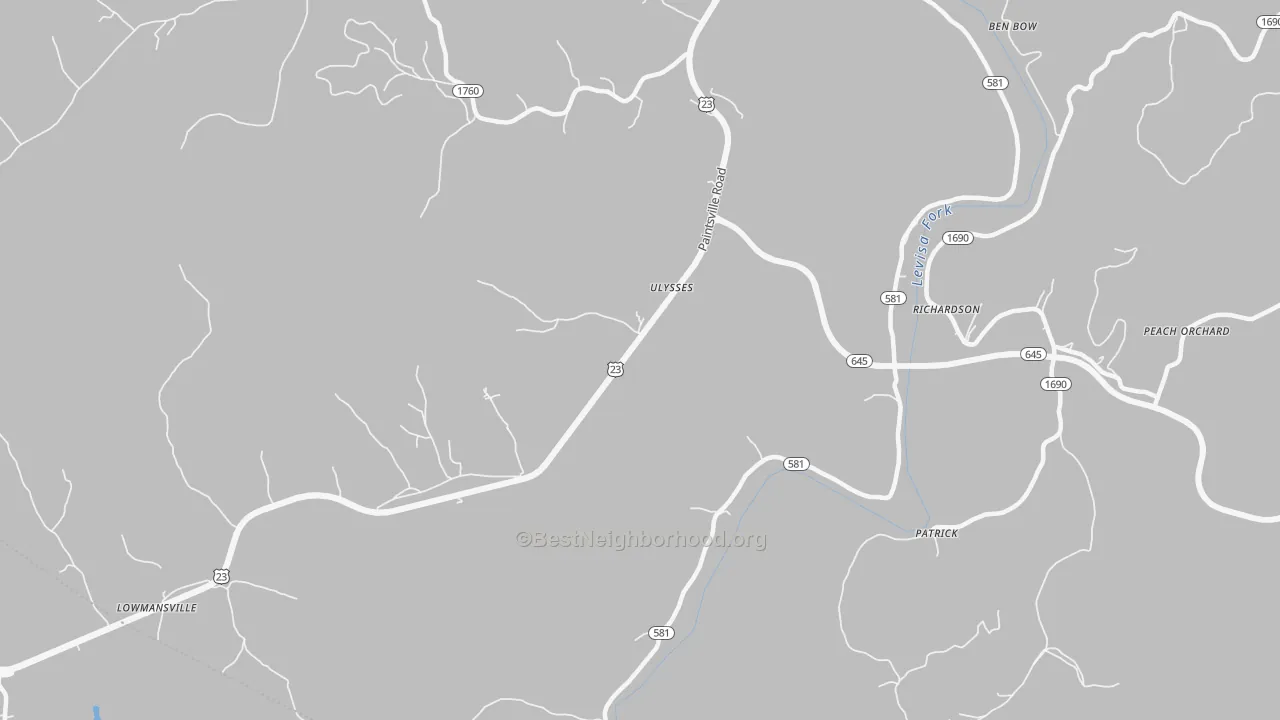 Transit Grade map of 41264, KY