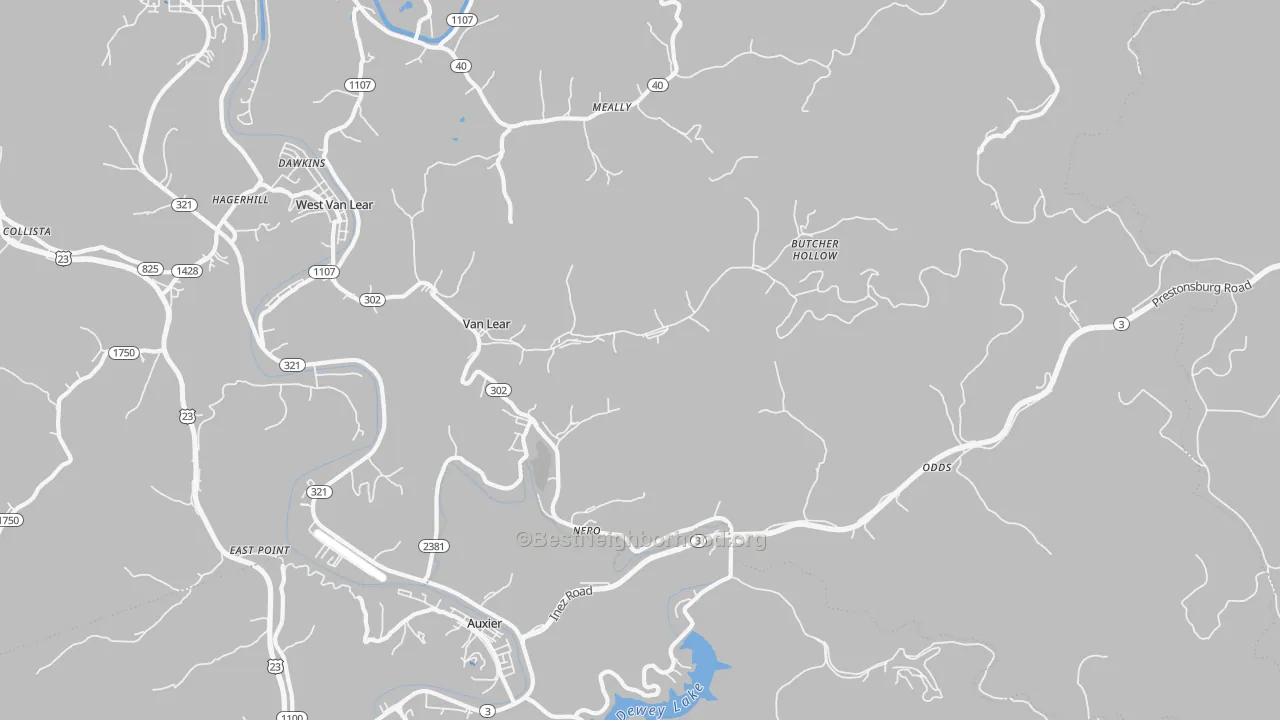Transit Grade map of 41265, KY