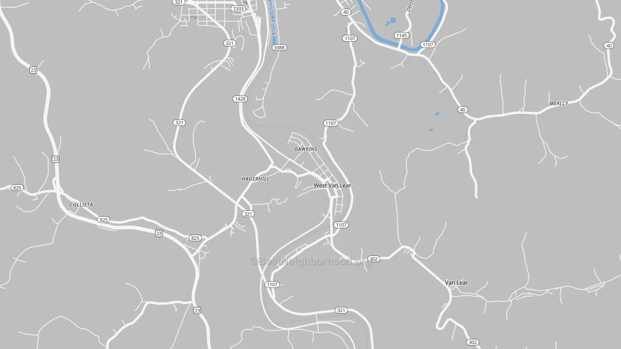 Transit Grade map of 41268, KY