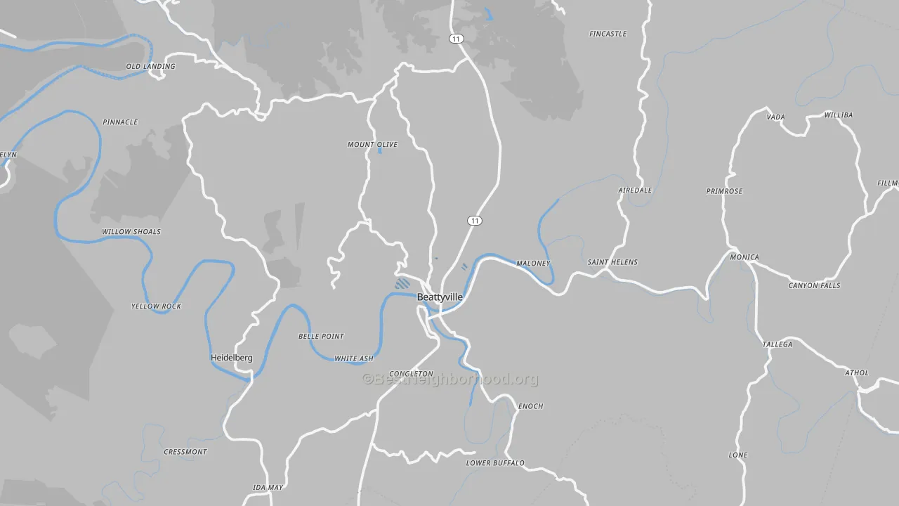 Transit Grade map of 41311, KY
