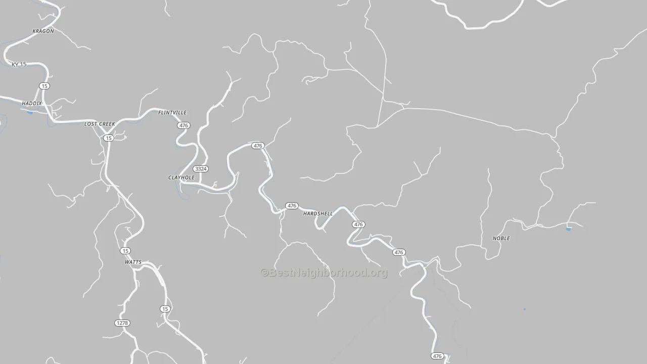 Transit Grade map of 41317, KY