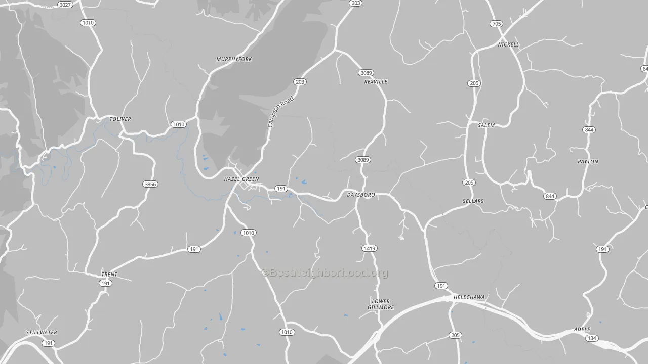 Transit Grade map of 41332, KY