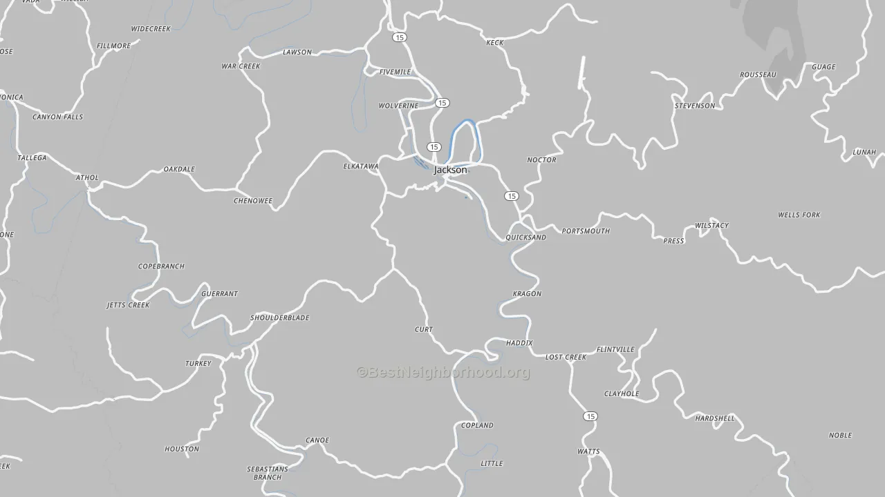 Transit Grade map of 41339, KY