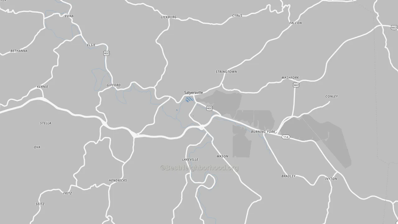 Transit Grade map of 41465, KY