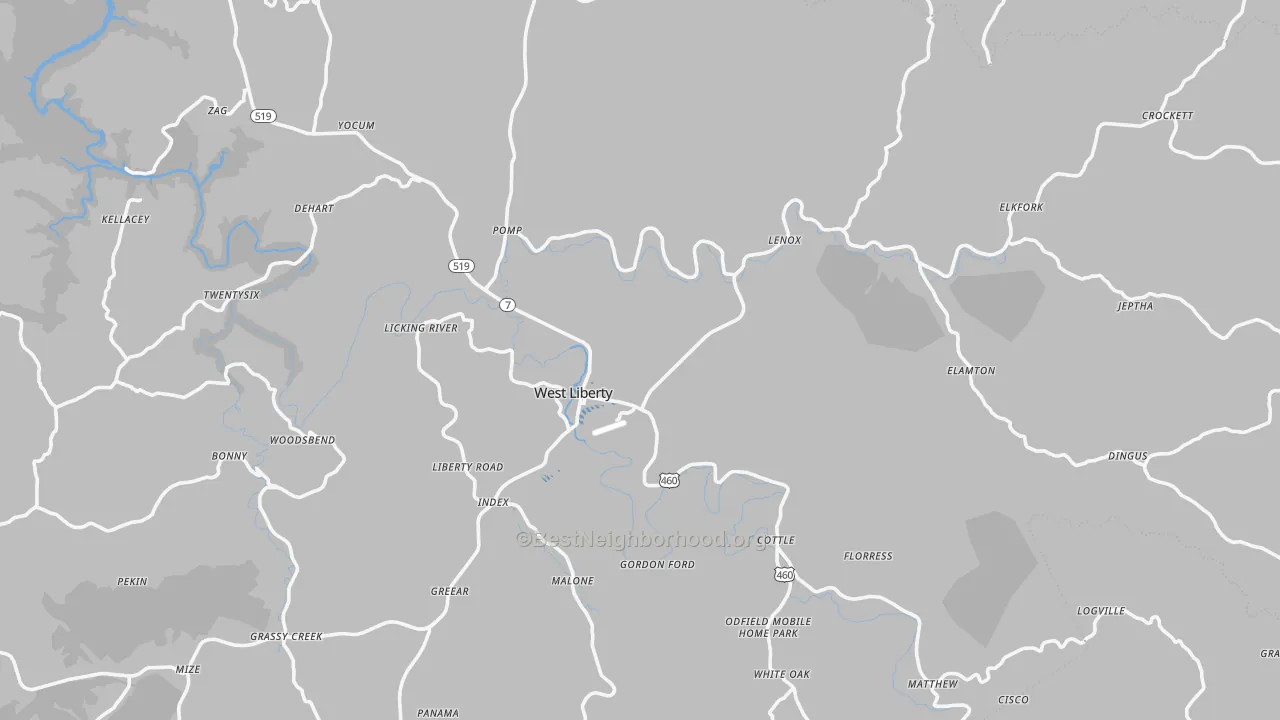 Transit Grade map of 41472, KY