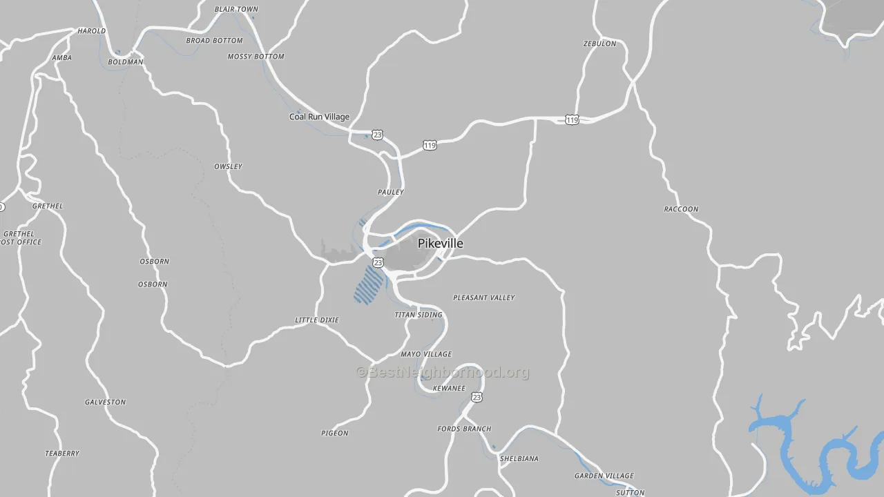 Transit Grade map of 41501, KY