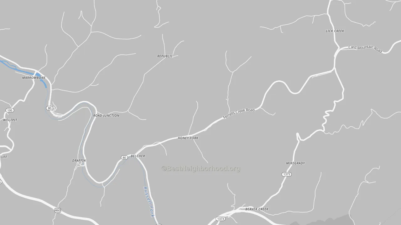 Transit Grade map of 41513, KY