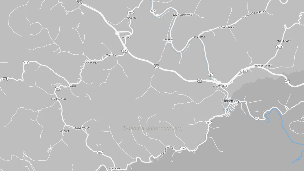 Transit Grade map of 41522, KY