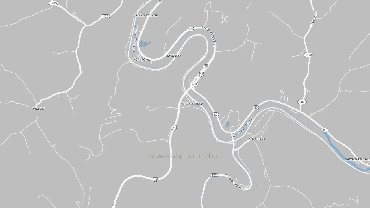 Transit Grade map of 41526, KY