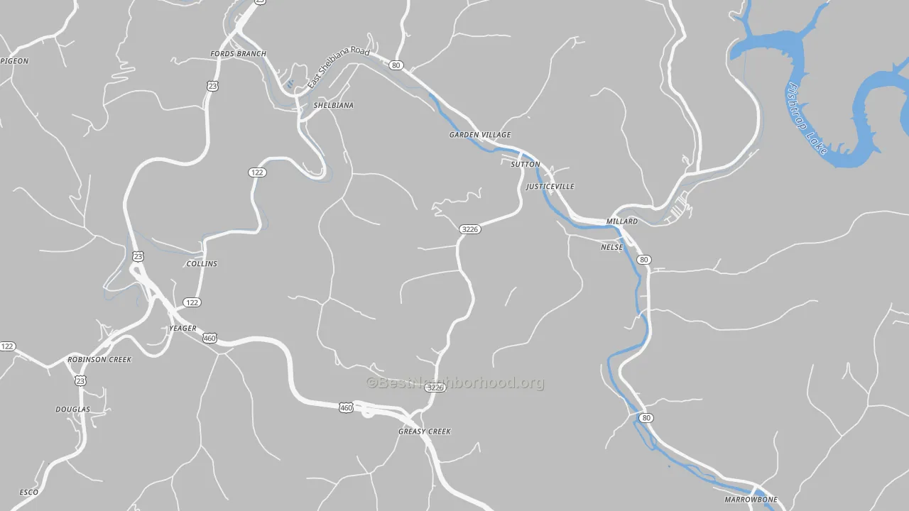 Transit Grade map of 41562, KY