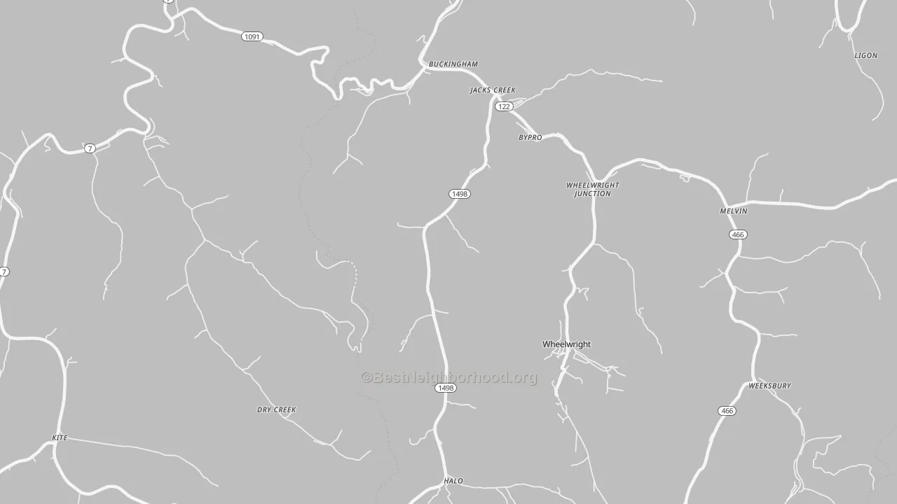 Transit Grade map of 41606, KY