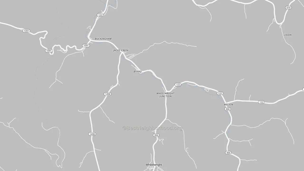 Transit Grade map of 41612, KY