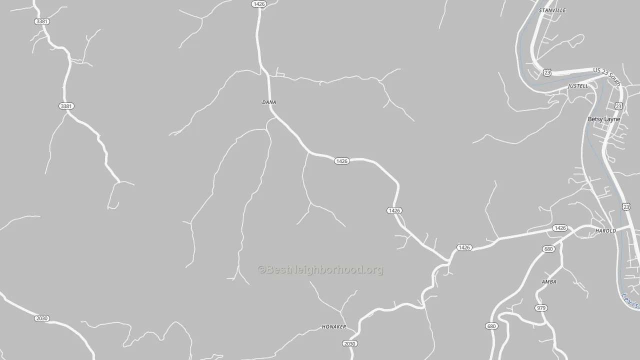 Transit Grade map of 41615, KY
