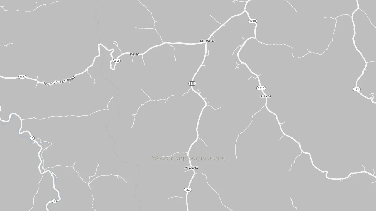 Transit Grade map of 41616, KY