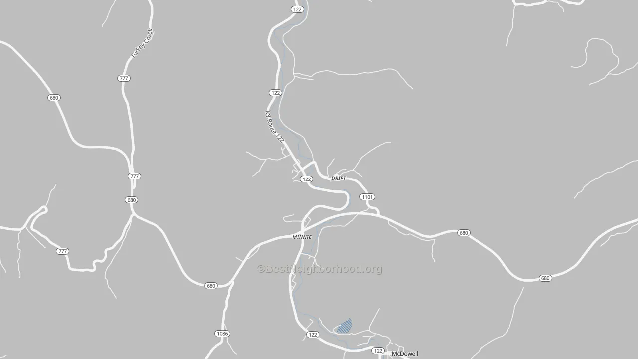 Transit Grade map of 41619, KY