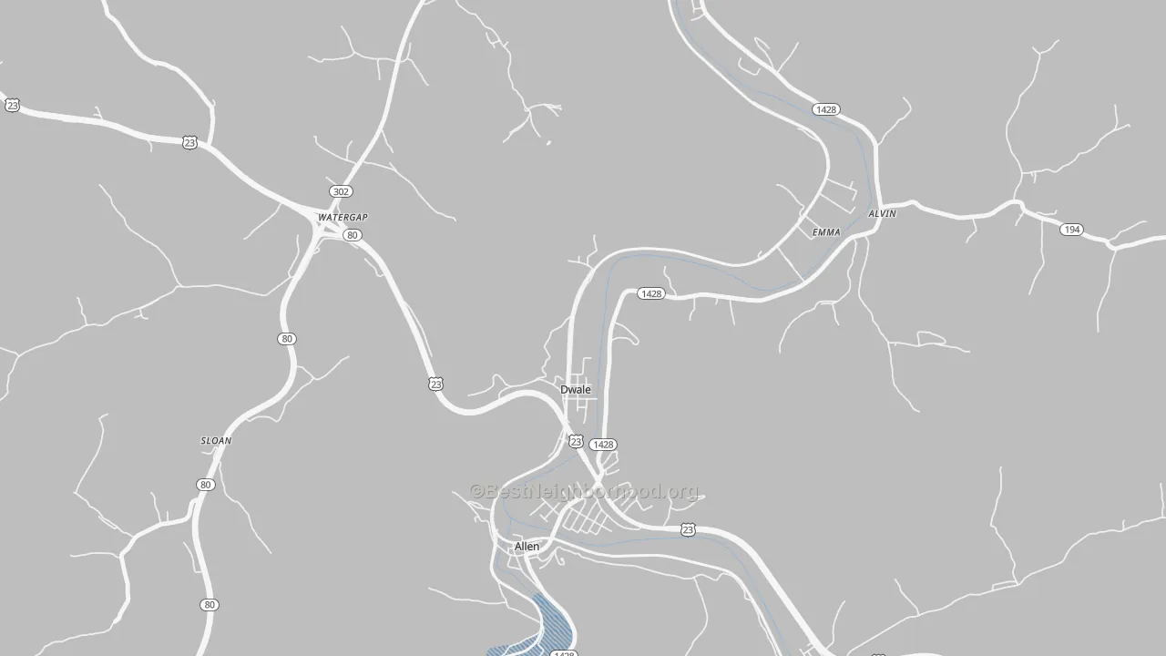 Transit Grade map of 41621, KY