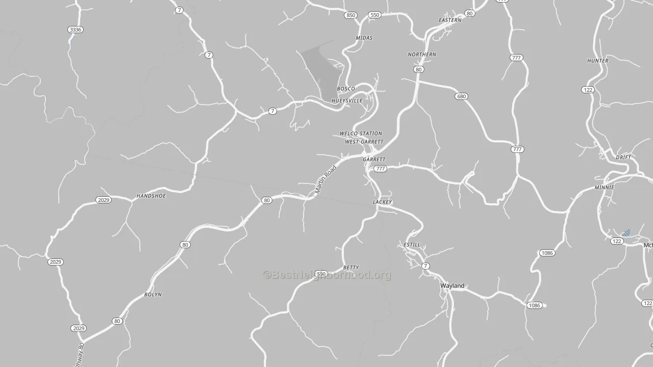 Transit Grade map of 41630, KY
