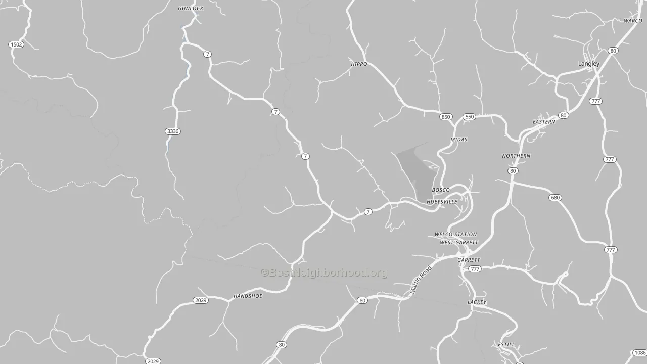 Transit Grade map of 41640, KY