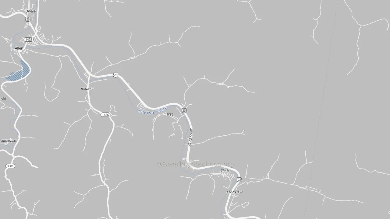 Transit Grade map of 41642, KY