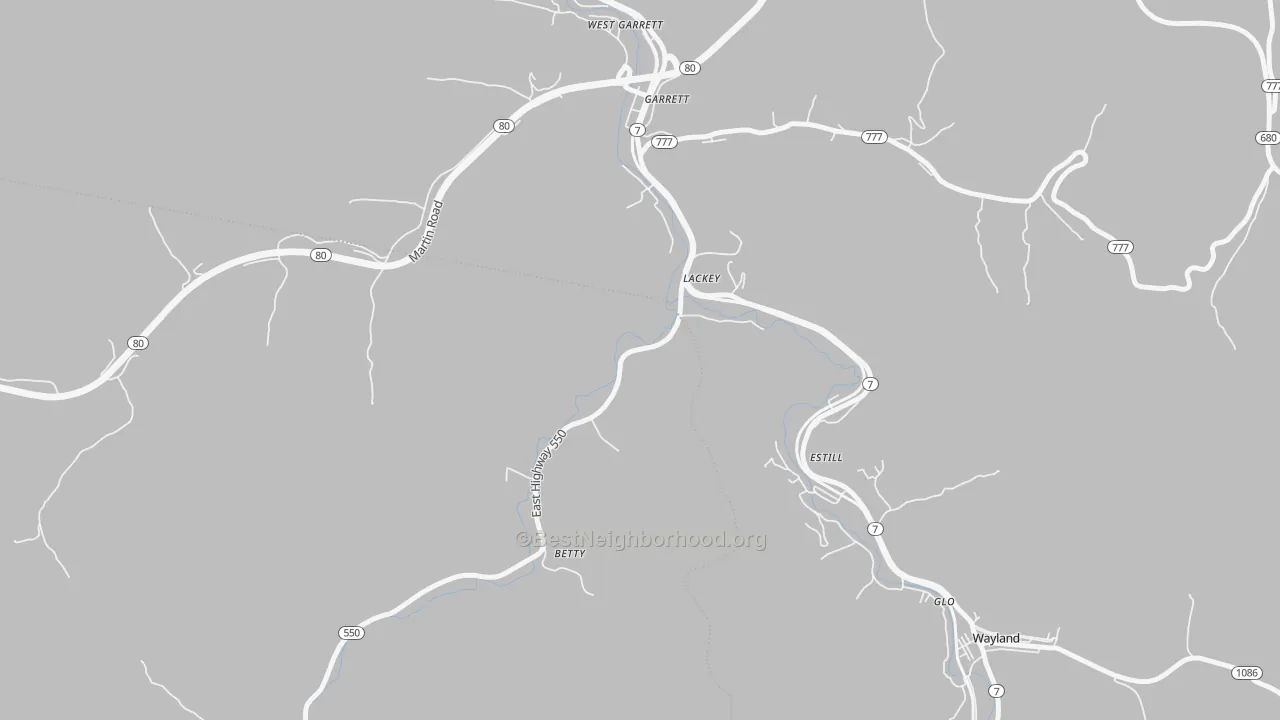 Transit Grade map of 41643, KY
