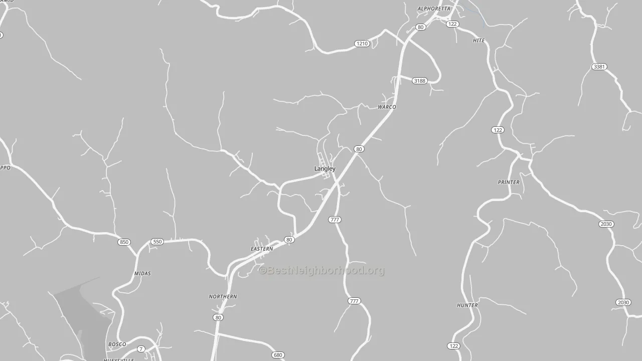 Transit Grade map of 41645, KY