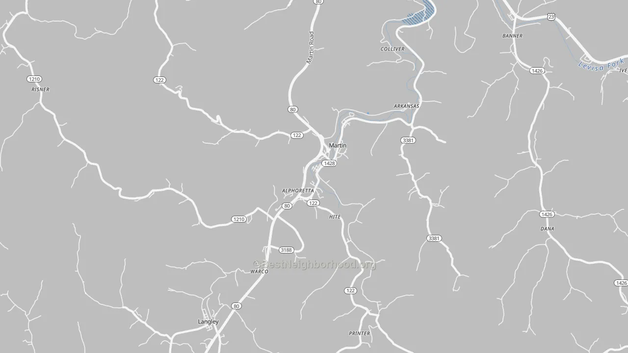 Transit Grade map of 41649, KY