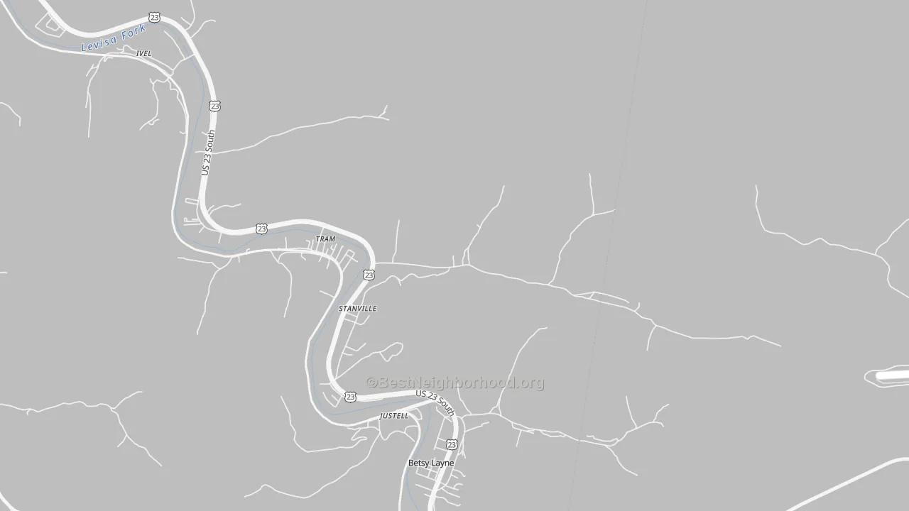 Transit Grade map of 41659, KY
