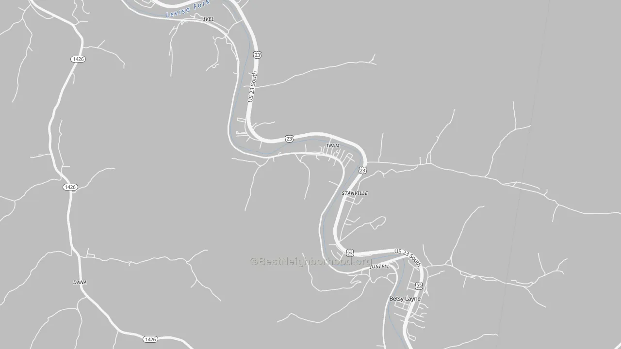 Transit Grade map of 41663, KY