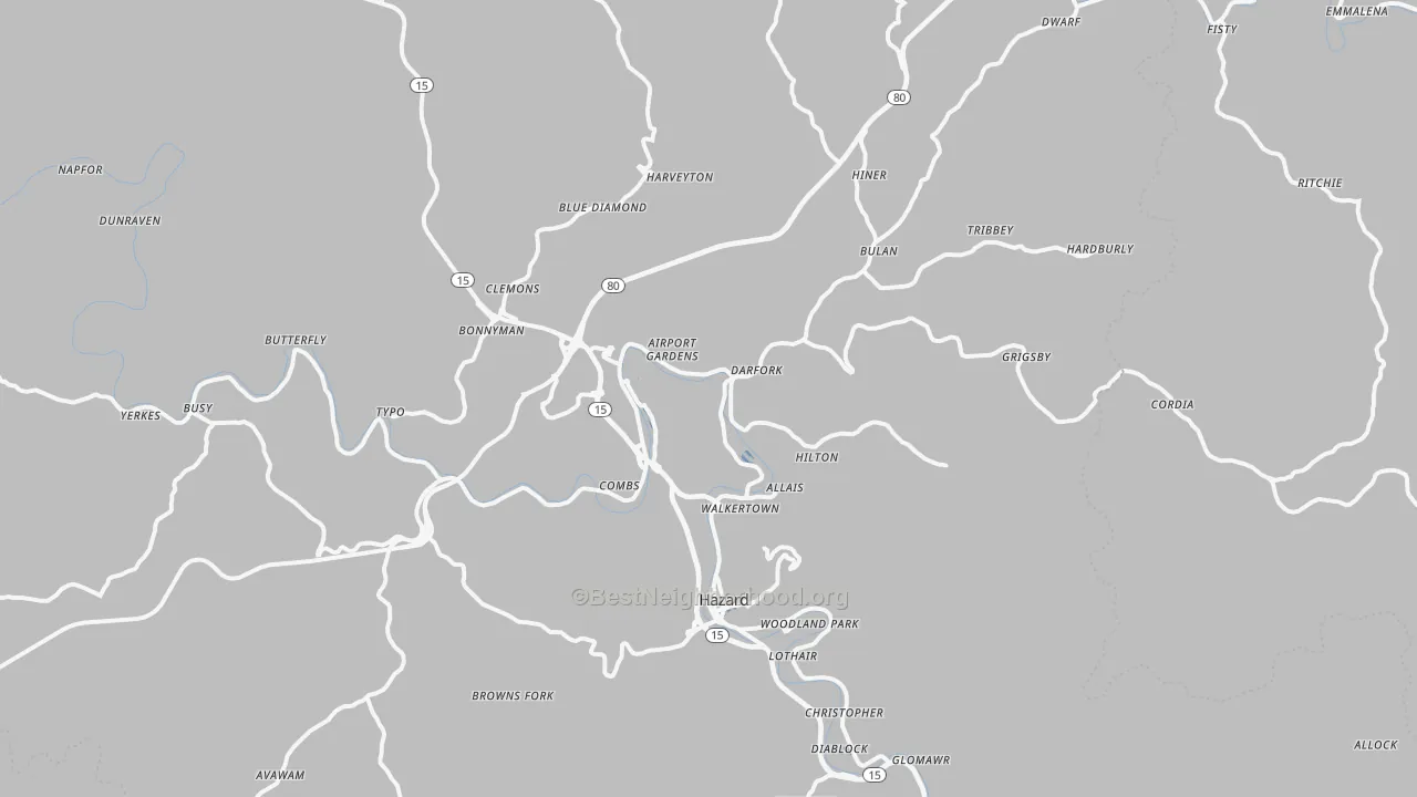 Transit Grade map of 41701, KY