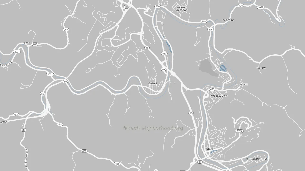Transit Grade map of 41729, KY