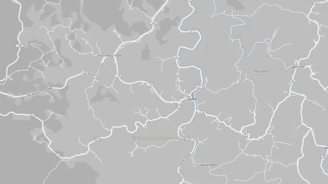 Transit Grade map of 41749, KY