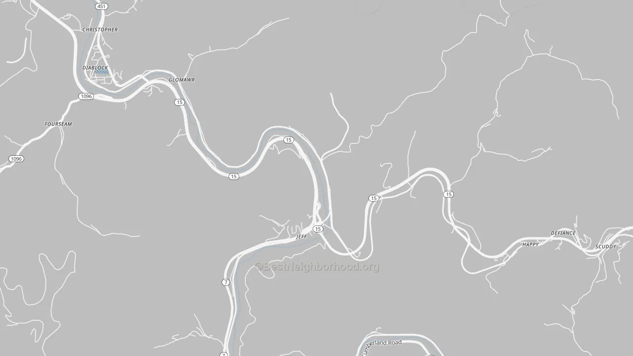 Transit Grade map of 41751, KY