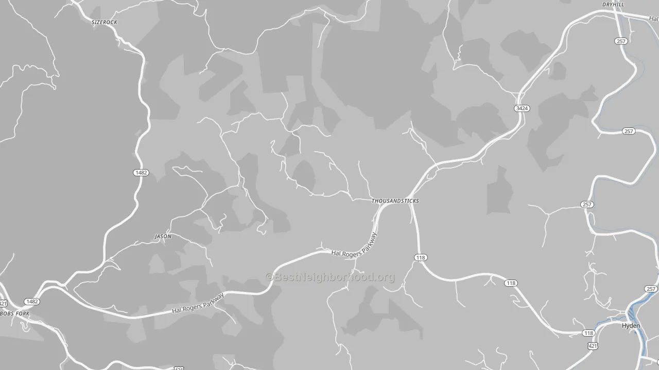 Transit Grade map of 41766, KY
