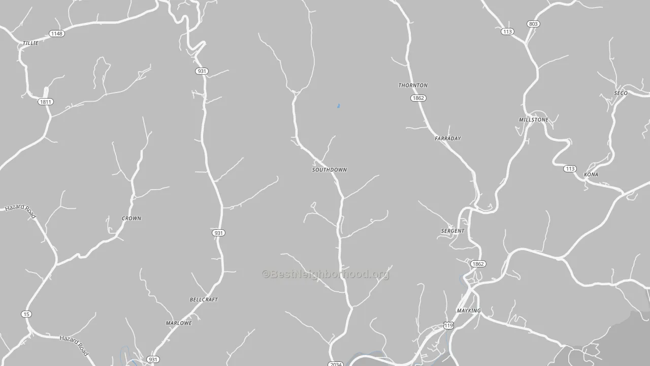 Transit Grade map of 41815, KY