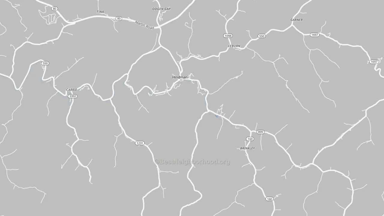 Transit Grade map of 41822, KY