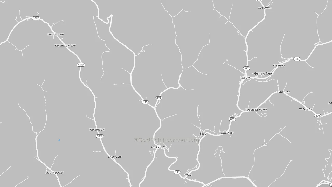 Transit Grade map of 41838, KY