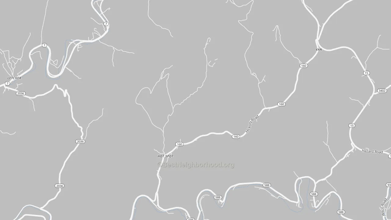 Transit Grade map of 41845, KY