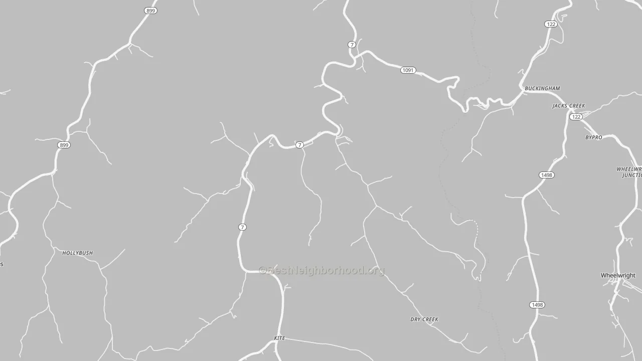 Transit Grade map of 41862, KY