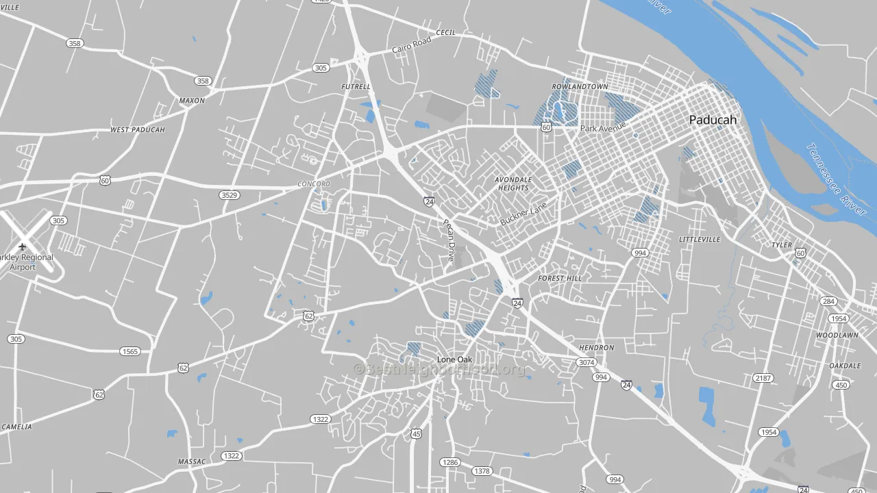 Transit Grade map of 42001, KY